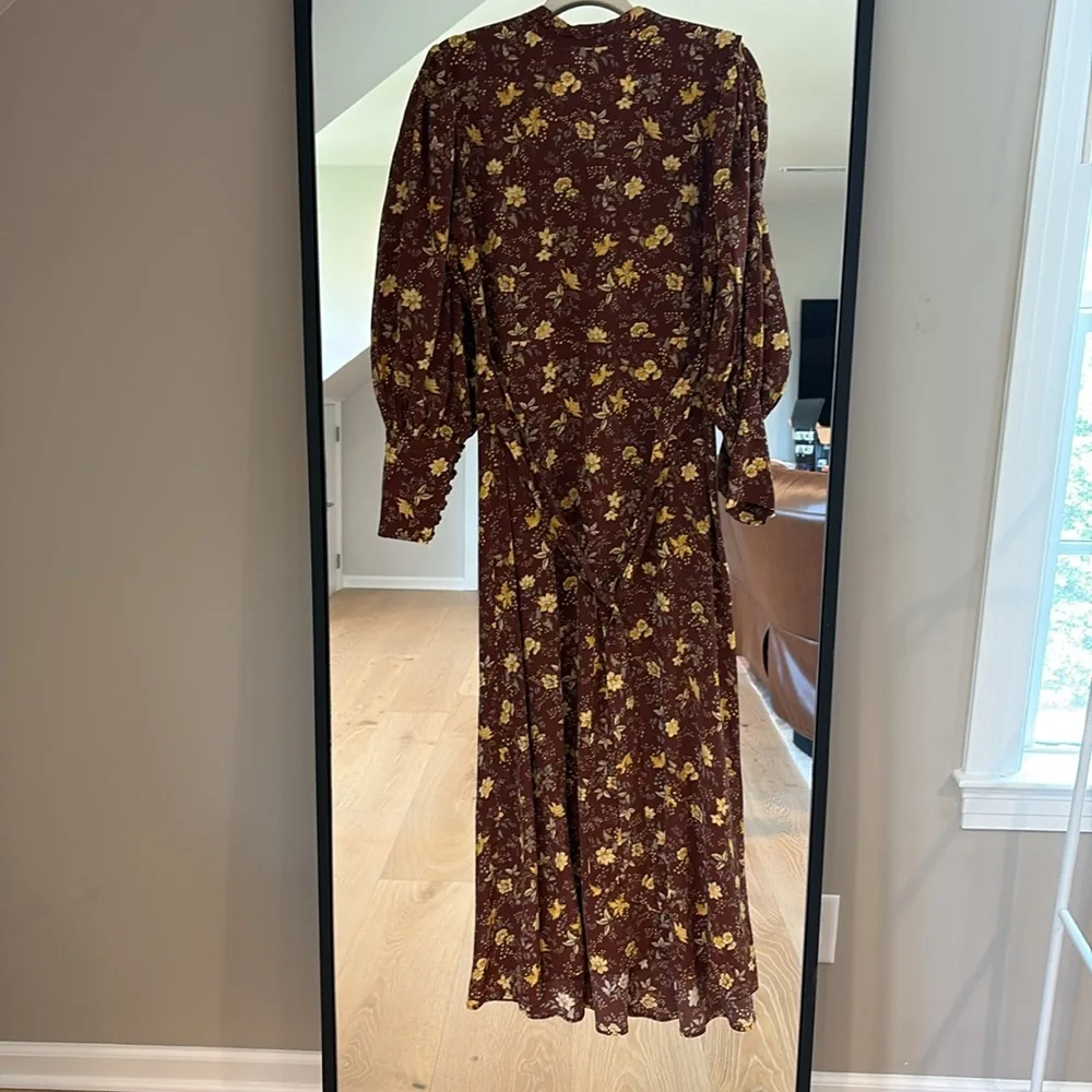 ALTERED EUC Doen Blossom Dress in Cherrywood Winding Floral Sz M - Picture 5 of 9